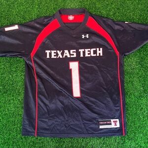 Under Armour NCAA Texas Tech Red Raiders #1 Quan Shorts Football Jersey Mens L